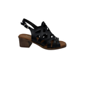 Sandalias de Tacón Medio Caladas H&L