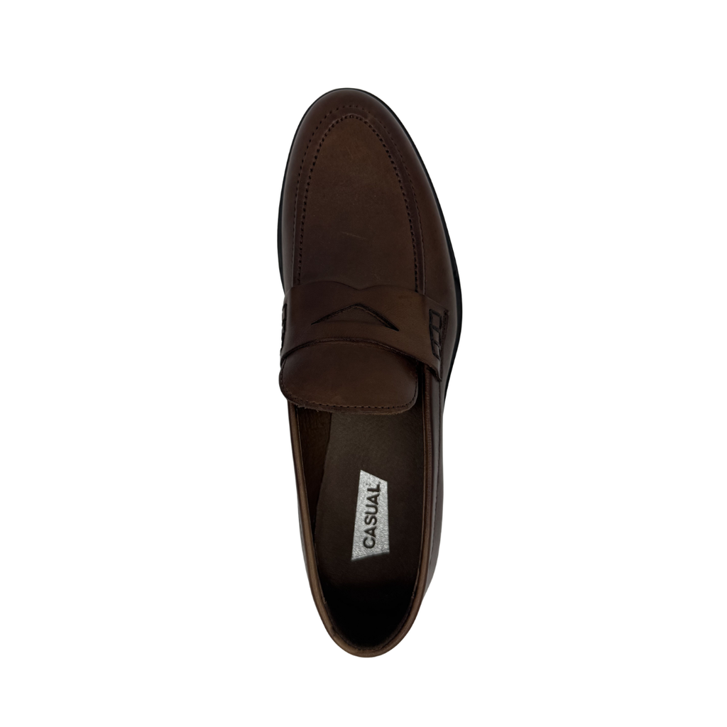 Mocasín de Piel con Antifaz Casual