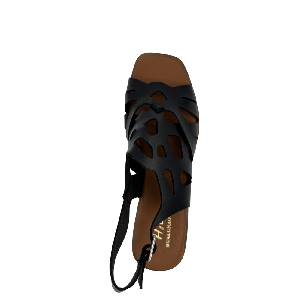 Sandalias de Tacón Medio Caladas H&L
