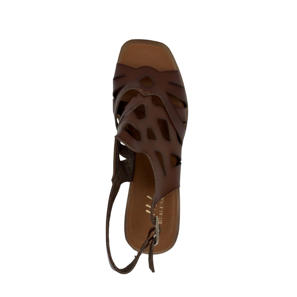 Sandalias de Tacón Medio Caladas H&L