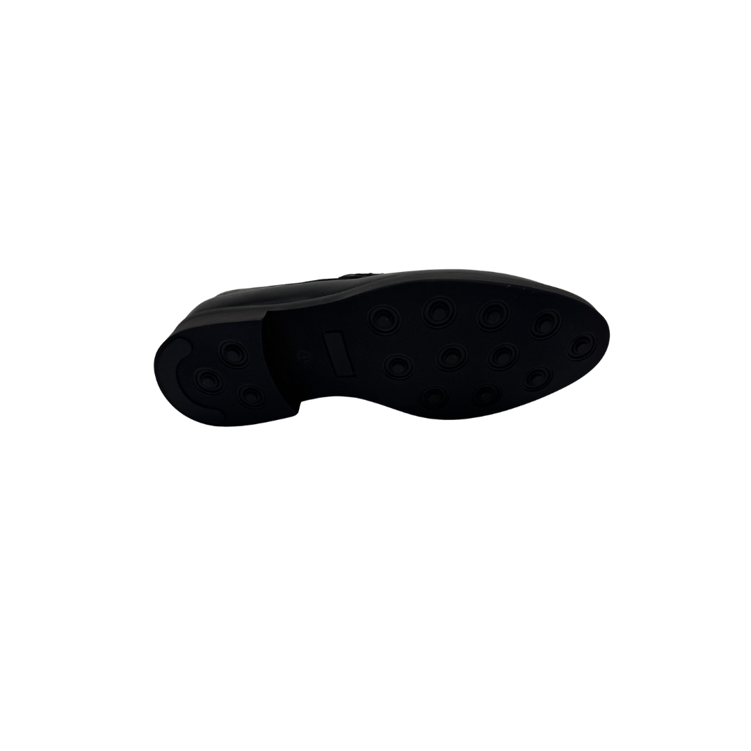 Mocasín de Piel con Antifaz Casual